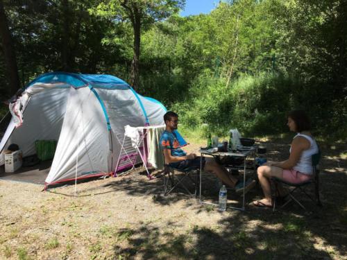 tente au camping de la clapière